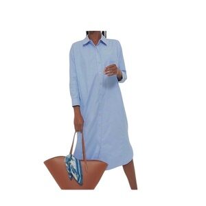 Tuckernuck Pomander Place Aria Oxford Maxi Dress NWT Small Pockets!